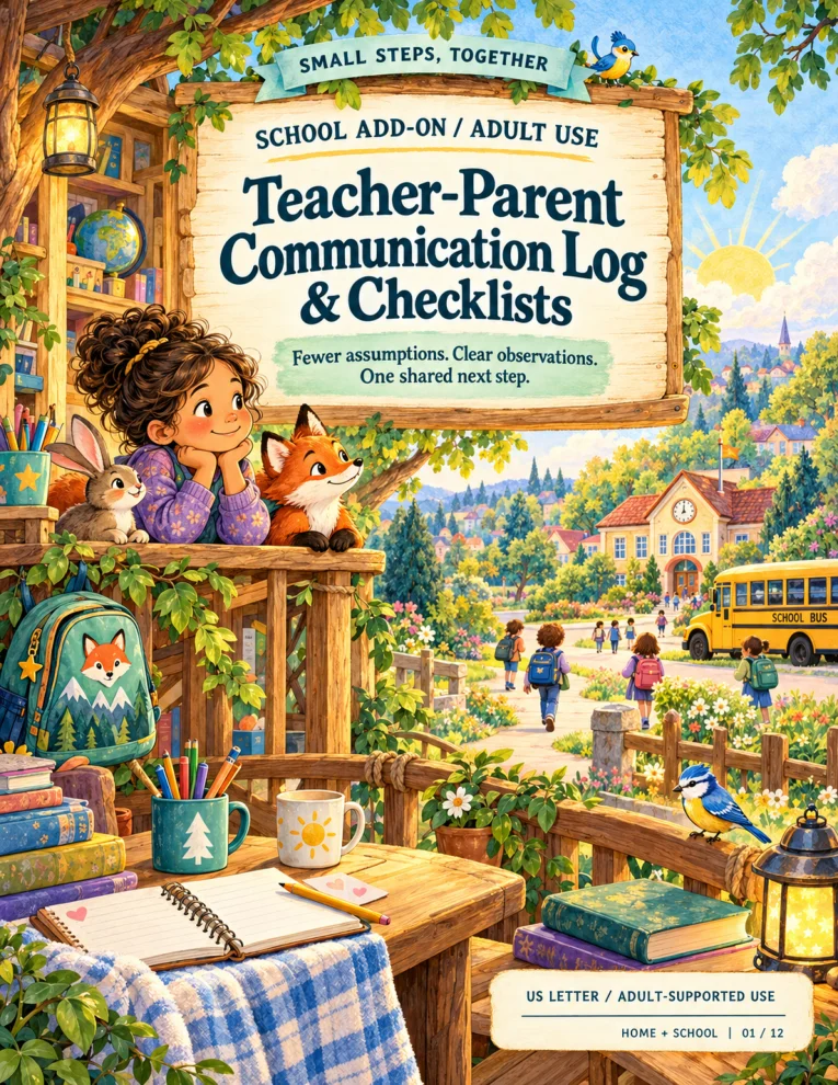 Teacher-Parent Communication Log and Checklists digital booklet cover